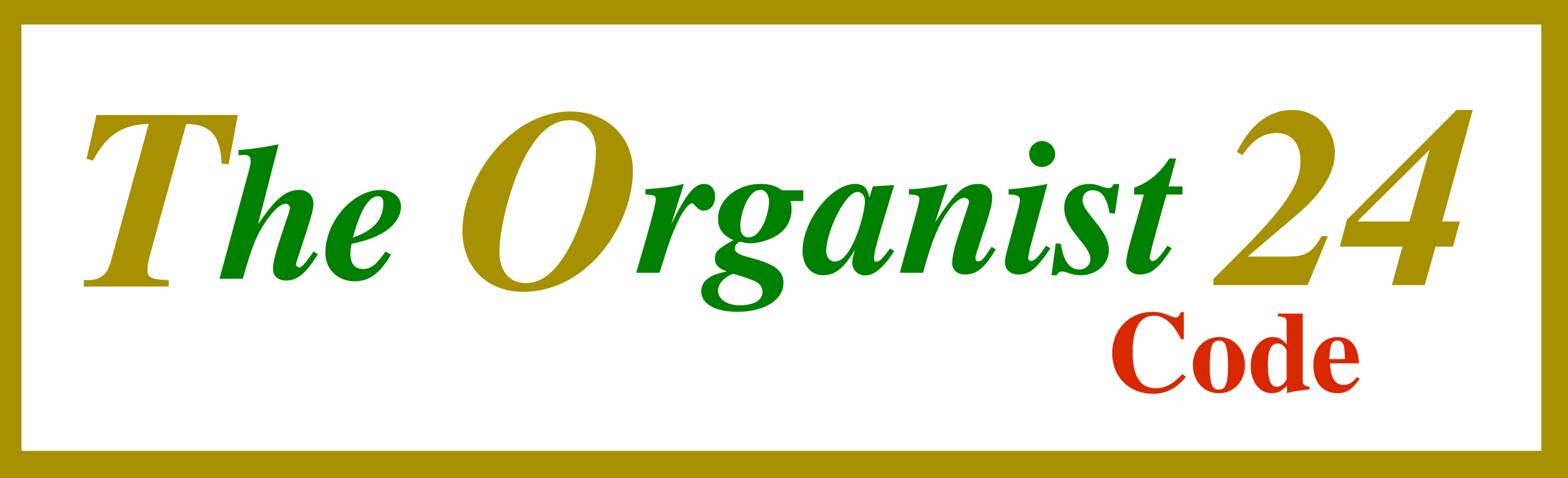 TheOrganist24 Code TheOrganist24 Code